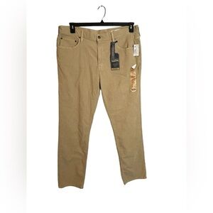 NWT Cremieux Tan Premium Denim Corbin Straight Fit Stretch Corduroy Pant 40x34